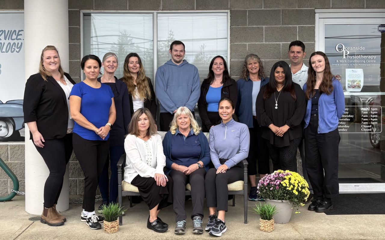 Oceanside Physiotherapy team photo from October 2025.